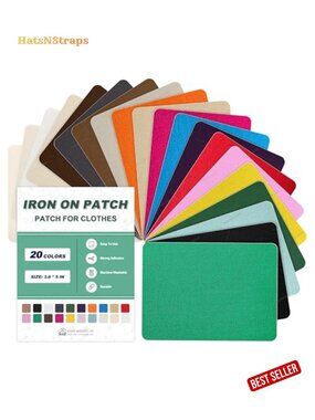 20 Cotton Iron On Patches for Clothing Repair, 3.7x4.9"
